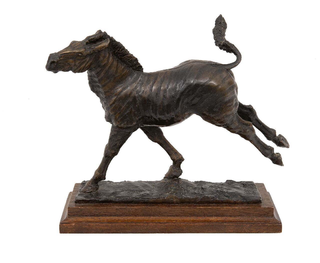 Nicola Toms | Zebra, brons, 21,0 x 22,0 cm, gesigneerd op basis