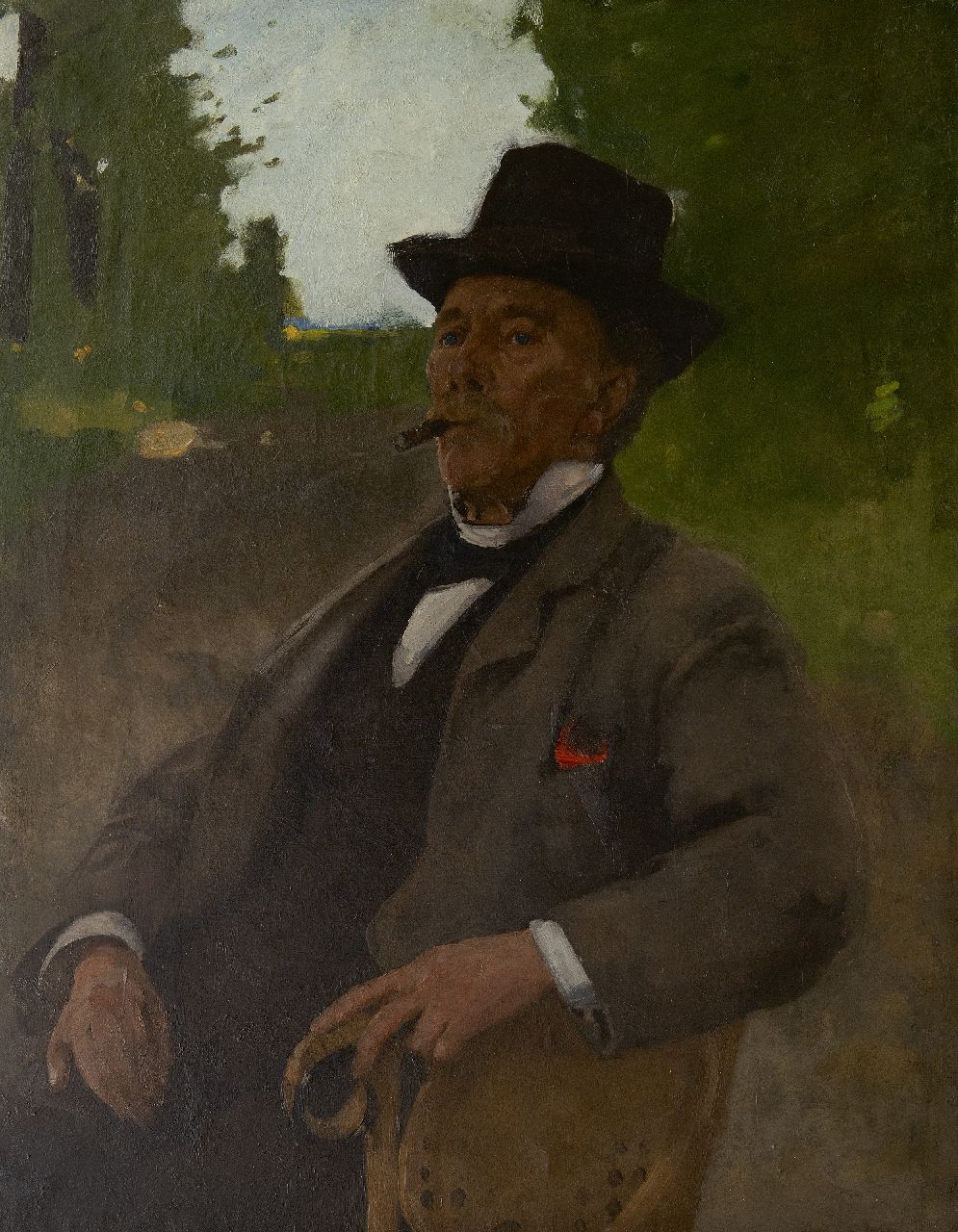 Witsen W.A.  | 'Willem' Arnold Witsen | Schilderijen te koop aangeboden | Portret van Jonas Witsen, de vader van de schilder, olieverf op doek 100,2 x 78,6 cm, te dateren ca. 1890