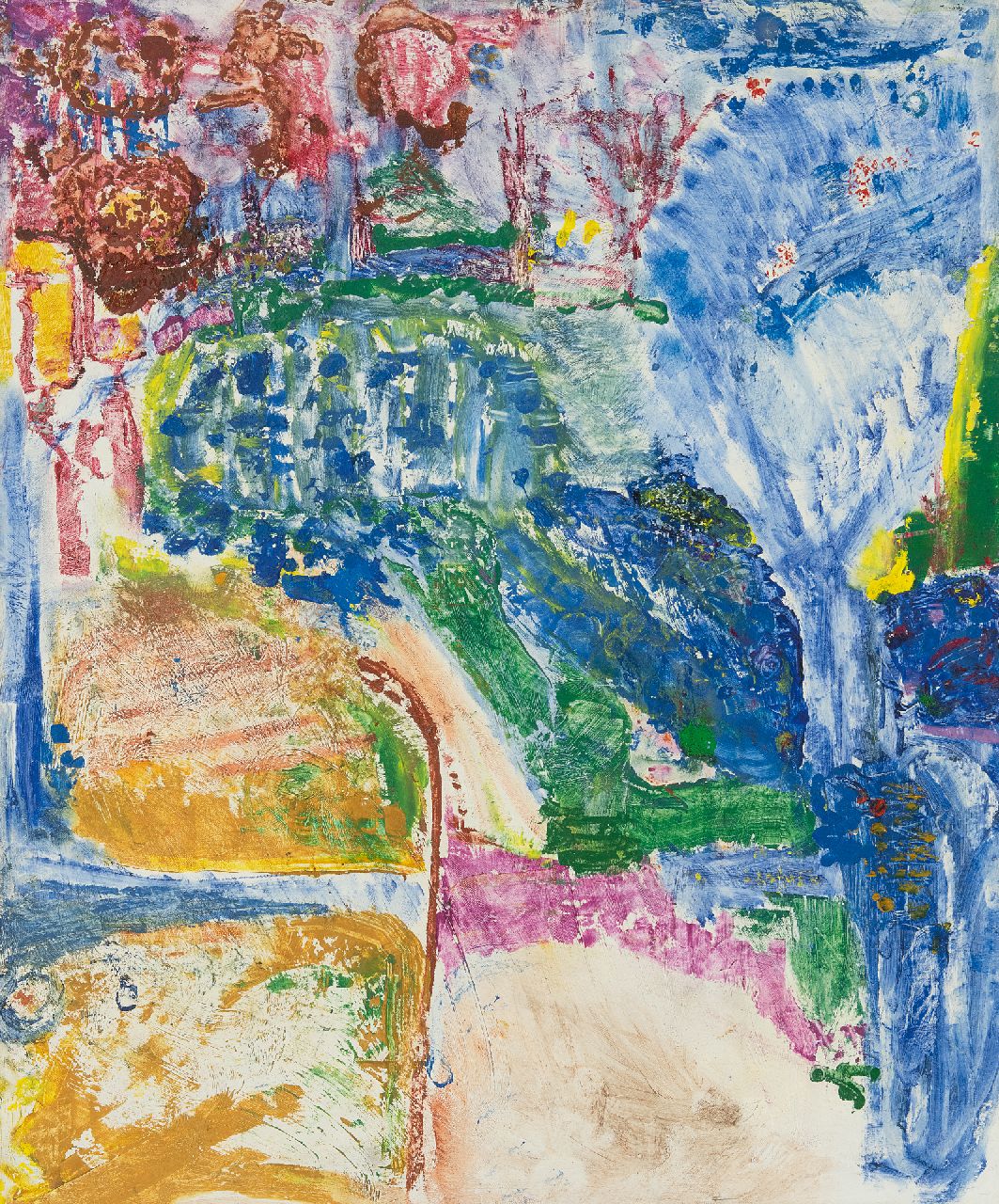 Hansen J.G.  | Jacob Gerard 'Job' Hansen | Schilderijen te koop aangeboden | De tweede gracht, olieverf op paneel 60,8 x 50,5 cm, gesigneerd verso en verso gedateerd April 1955