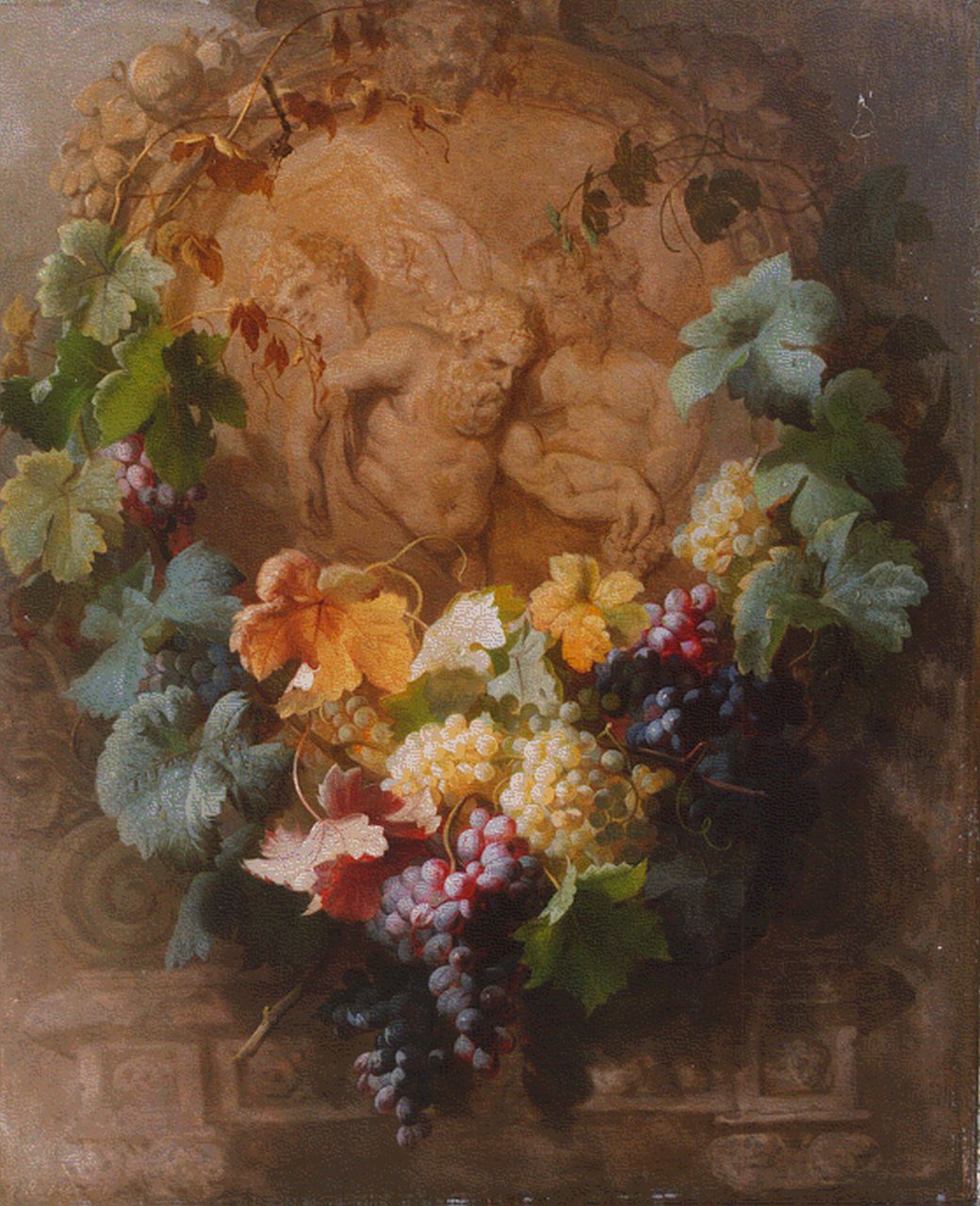 Robie J.B.  | Jean-Baptiste Robie, Eerbetoon aan Bacchus, olieverf op doek 100,0 x 82,0 cm, gesigneerd linksonder