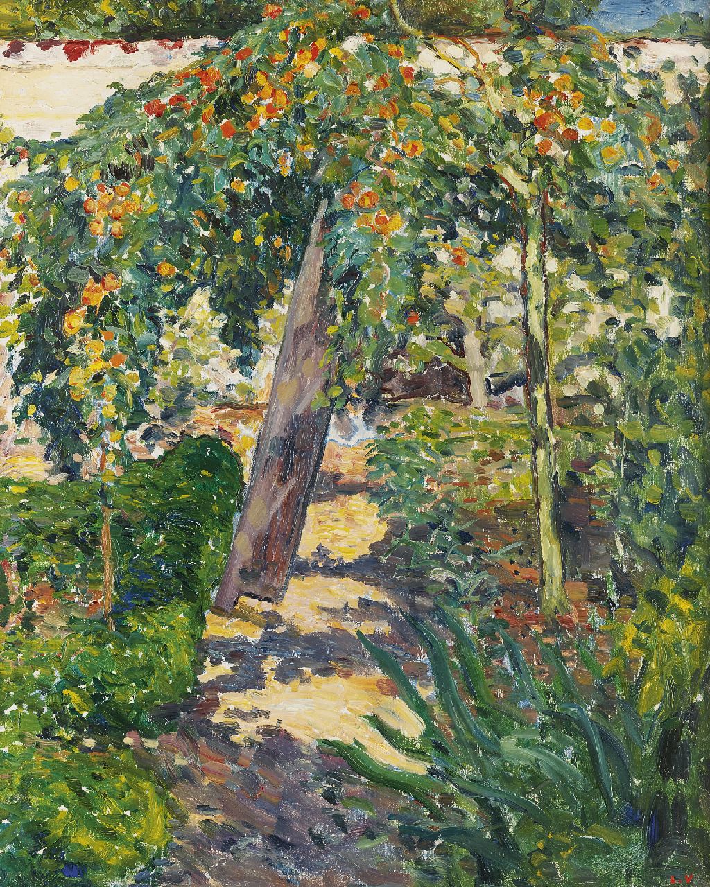 Valtat L. | Louis Valtat, L'arbre dans le jardin, olieverf op doek 81,0 x 65,0 cm, gesigneerd rechtsonder met stempelsignatuur en te dateren 1896 Valtat L. | Louis Valtat, L'arbre dans le jardin, olieverf op doek 81,0 x 65,0 cm, gesigneerd rechtsonder met stempelsignatuur en te dateren 1896