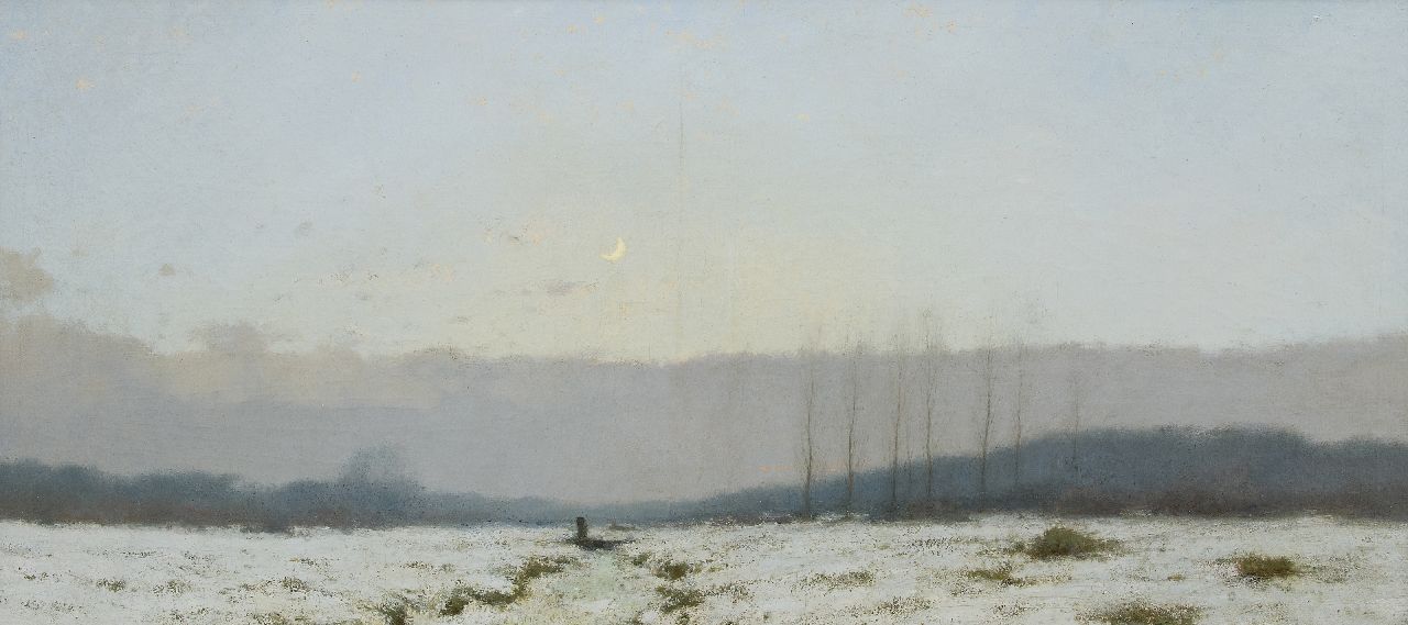 Kuijpers C.  | Cornelis Kuijpers, Winteravond, olieverf op doek 60,5 x 128,5 cm, gesigneerd rechtsonder