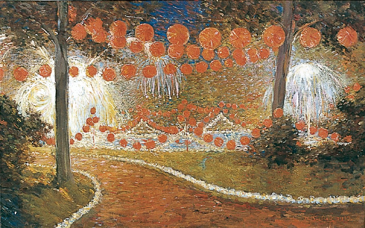 Bieling H.F. | Hermann Friederich 'Herman' Bieling, Kermis in Hillegersberg, olieverf op doek 33,3 x 53,3 cm, gesigneerd rechtsonder en gedateerd 1913 Bieling H.F. | Hermann Friederich 'Herman' Bieling, Kermis in Hillegersberg, olieverf op doek 33,3 x 53,3 cm, gesigneerd rechtsonder en gedateerd 1913