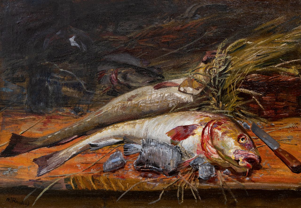 Marius Richters | Stilleven met vissen, olieverf op doek, 65,8 x 99,2 cm, gesigneerd l.o.