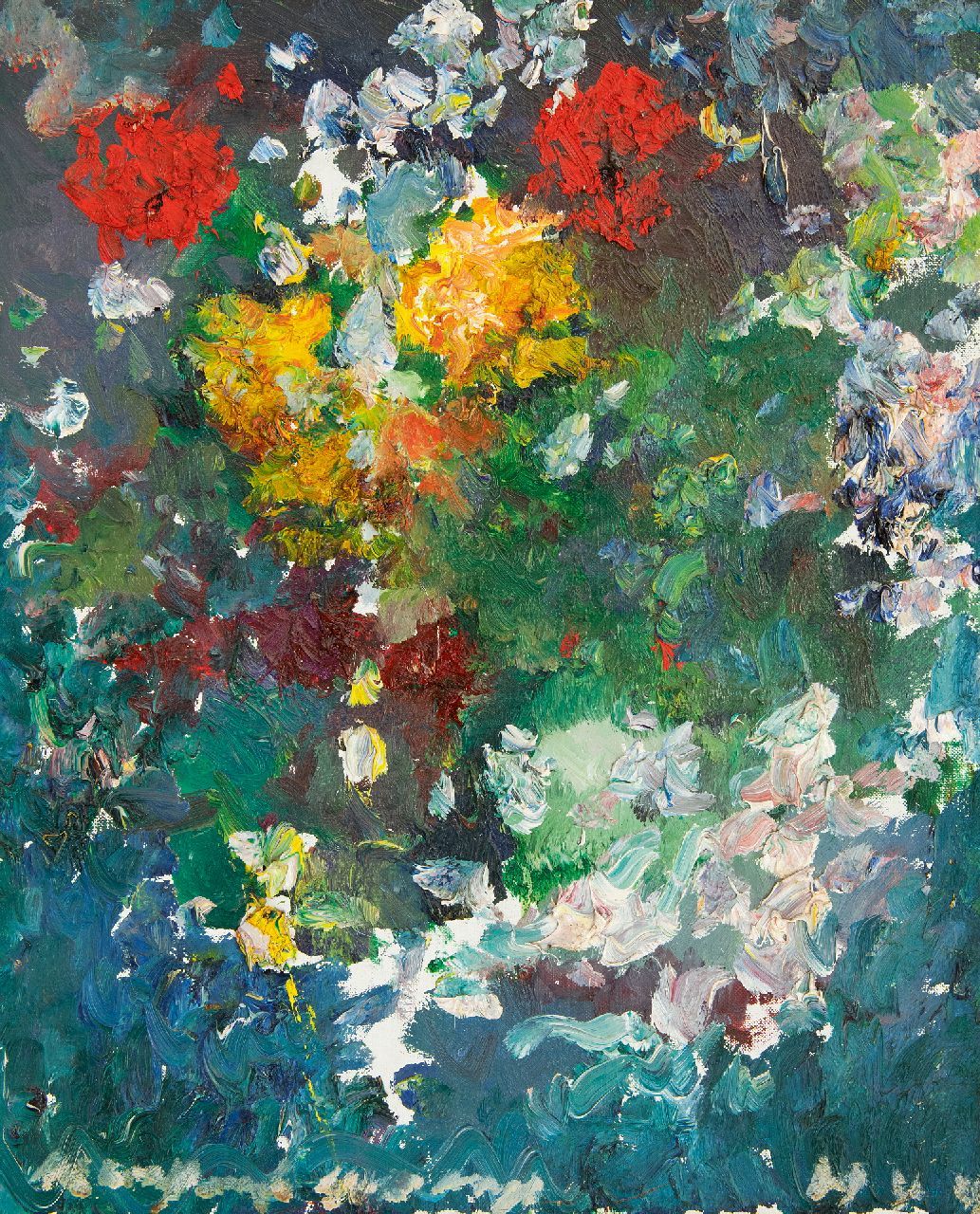 Verwey K.  | Kees Verwey | Schilderijen te koop aangeboden | Bloemen, olieverf op doek 50,0 x 39,7 cm, gesigneerd linksonder en verso en verso gedateerd '83