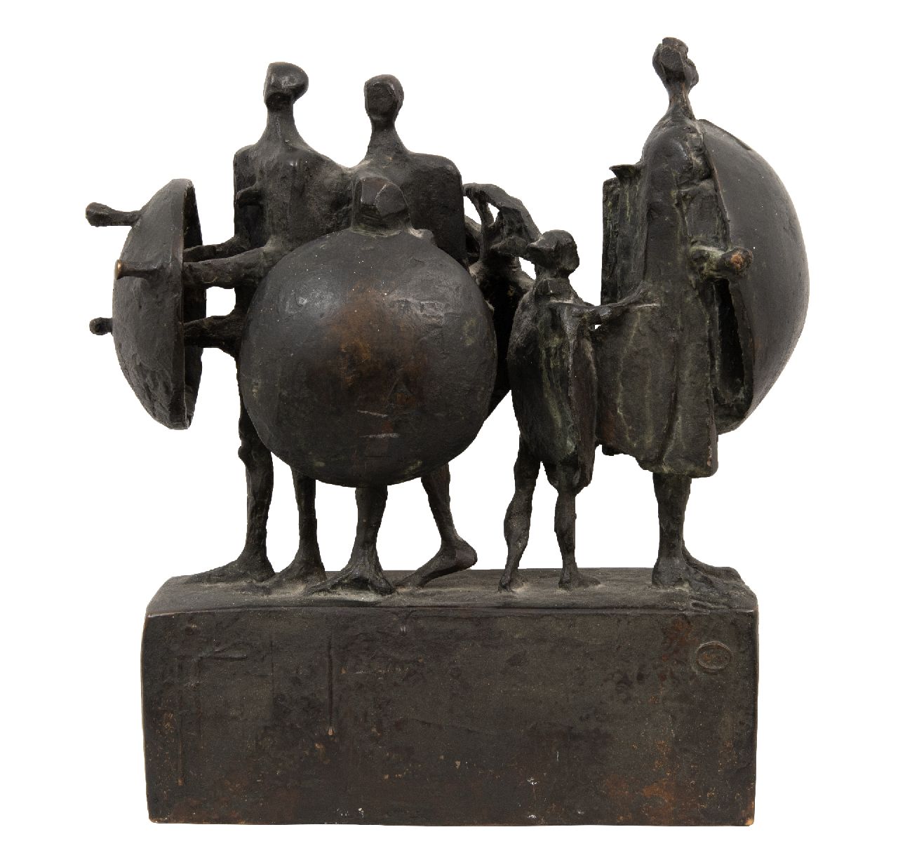 Jorna J.  | Johan Jorna | Beelden en objecten te koop aangeboden | Terugtocht, brons 39,0 x 31,0 cm