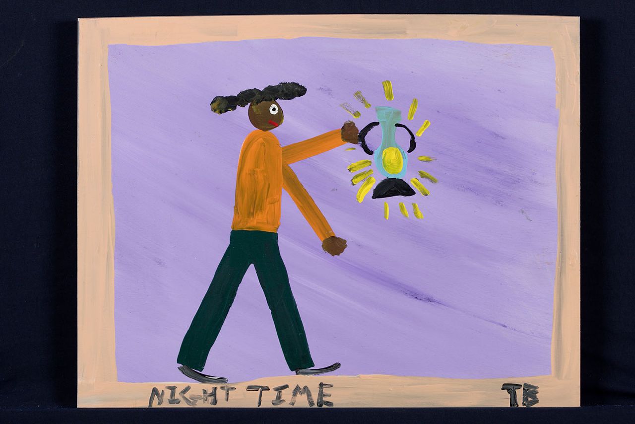 Brown T.  | Timothy 'Tim' Brown, Night time, acryl op paneel 38,0 x 48,0 cm, gesigneerd rechtsonder met initialen