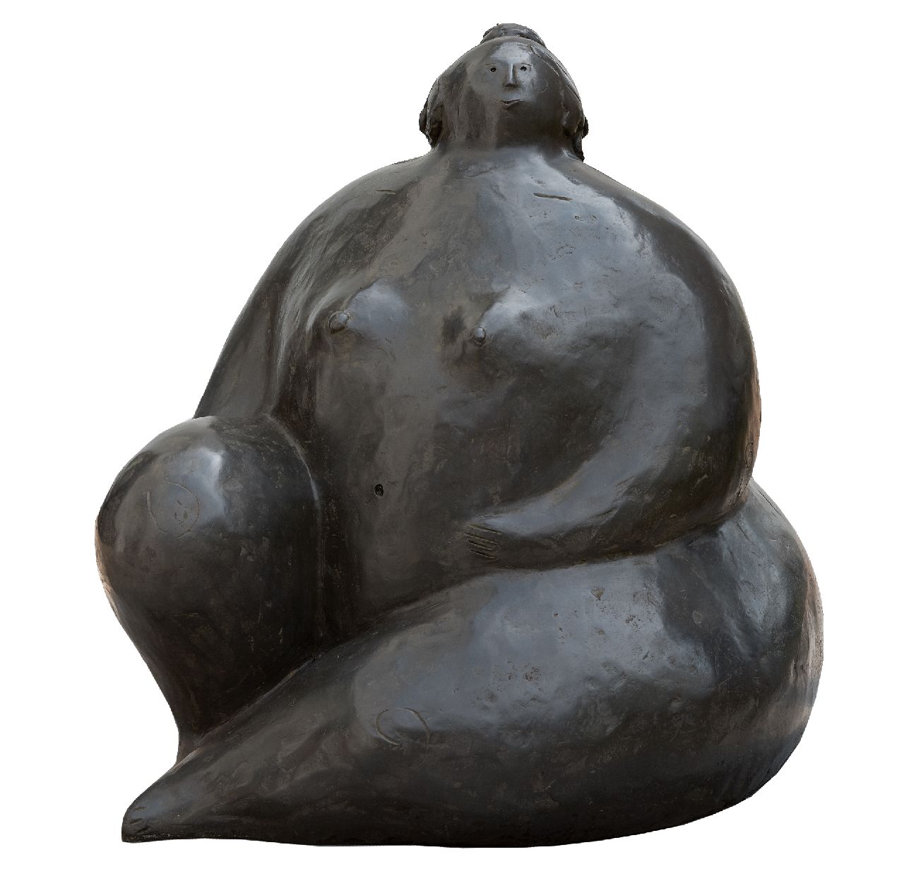 Hemert E. van | Evert van Hemert, Saskia, gepatineerd brons 65,0 x 55,0 cm, gesigneerd met monogram op zijkant
