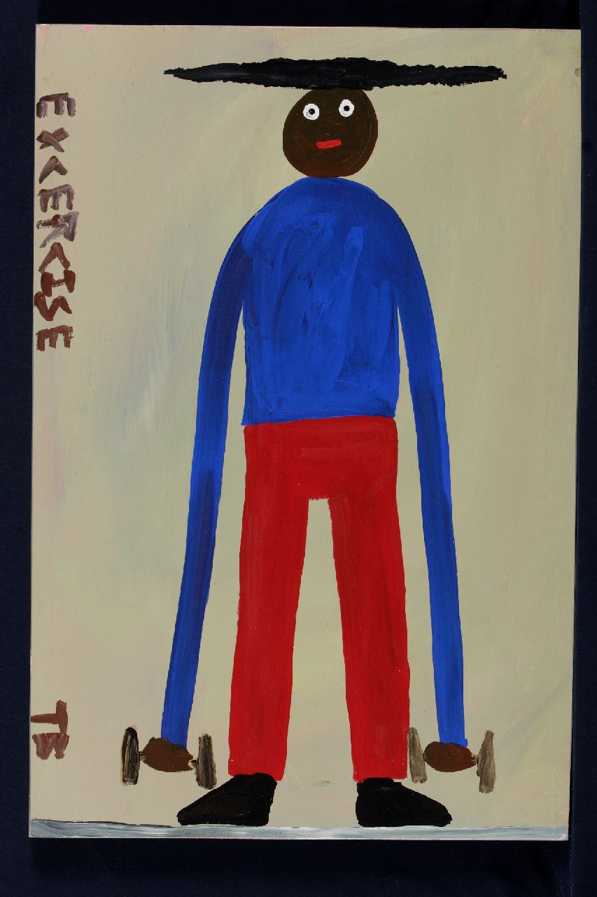 Brown T. | Timothy 'Tim' Brown, Excercise, acryl op paneel 57,0 x 38,0 cm, gesigneerd linksonder met initialen Brown T. | Timothy 'Tim' Brown, Excercise, acryl op paneel 57,0 x 38,0 cm, gesigneerd linksonder met initialen