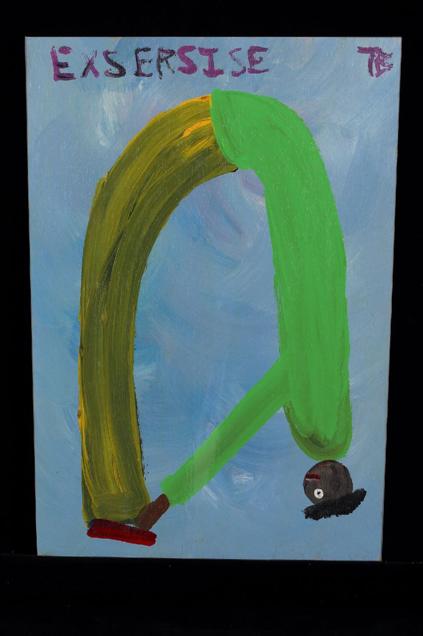 Brown T.  | Timothy 'Tim' Brown, Exsersise, acryl op paneel 52,0 x 36,0 cm, gesigneerd rechtsboven met initialen