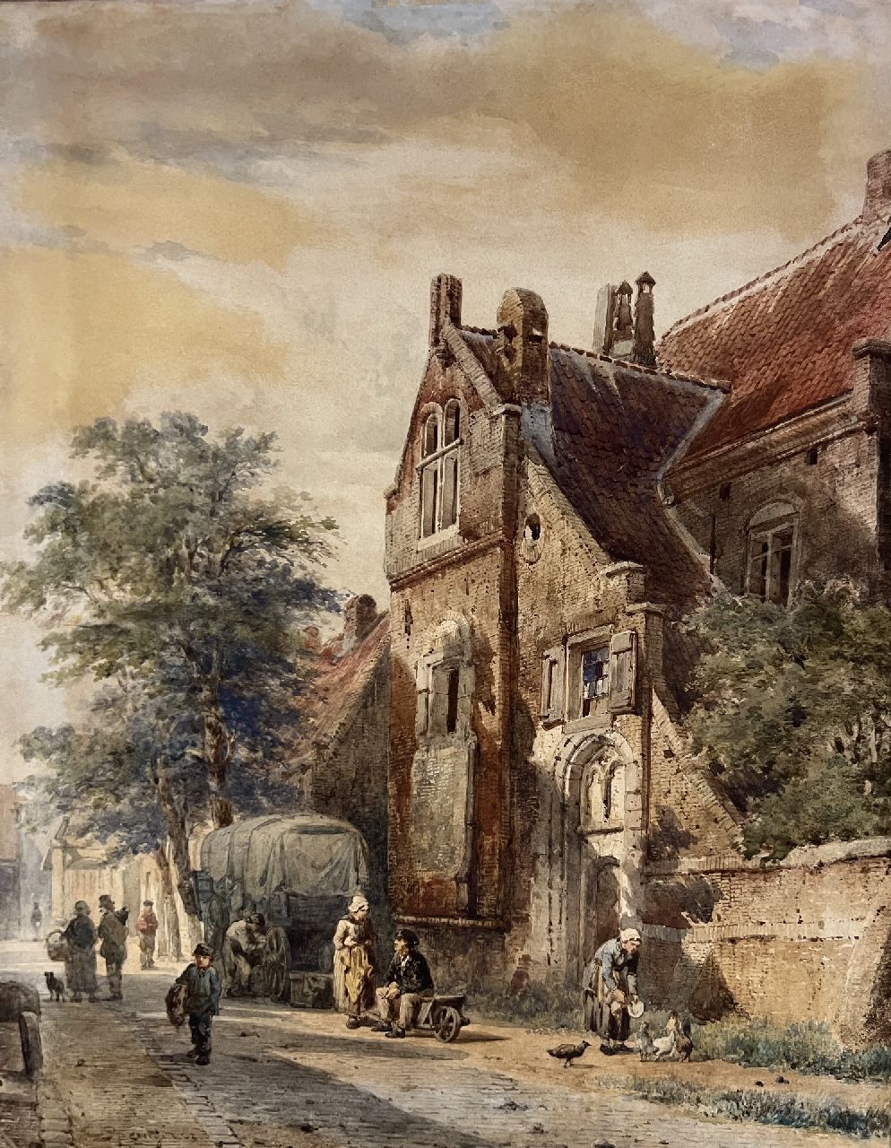 Springer C.  | Cornelis Springer | Aquarellen en tekeningen te koop aangeboden | Het Oude Gasthuisklooster te Hasselt, inkt en aquarel op papier 42,7 x 33,6 cm, gesigneerd linksonder en gedateerd '63