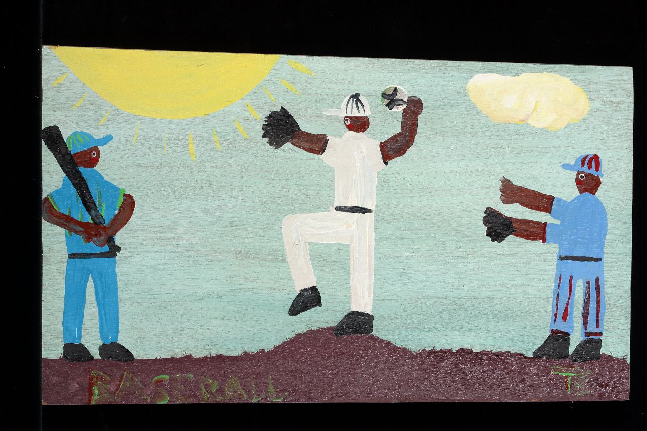 Brown T.  | Timothy 'Tim' Brown, Baseball, acryl op paneel 33,0 x 58,2 cm, gesigneerd rechtsonder met initialen
