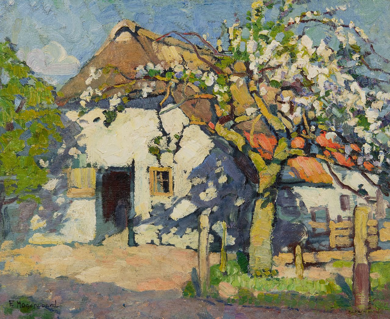 Hogerwaard F.  | François 'Frans' Hogerwaard, Lentebloesem, olieverf op doek 38,8 x 46,6 cm, gesigneerd linksonder