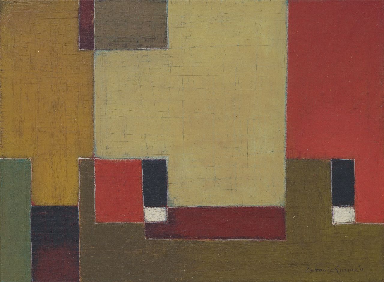 Guzmán A.  | Antonia Guzmán, Sterke band, acryl op board 17,8 x 24,2 cm, gesigneerd rechtsonder en gedateerd '11