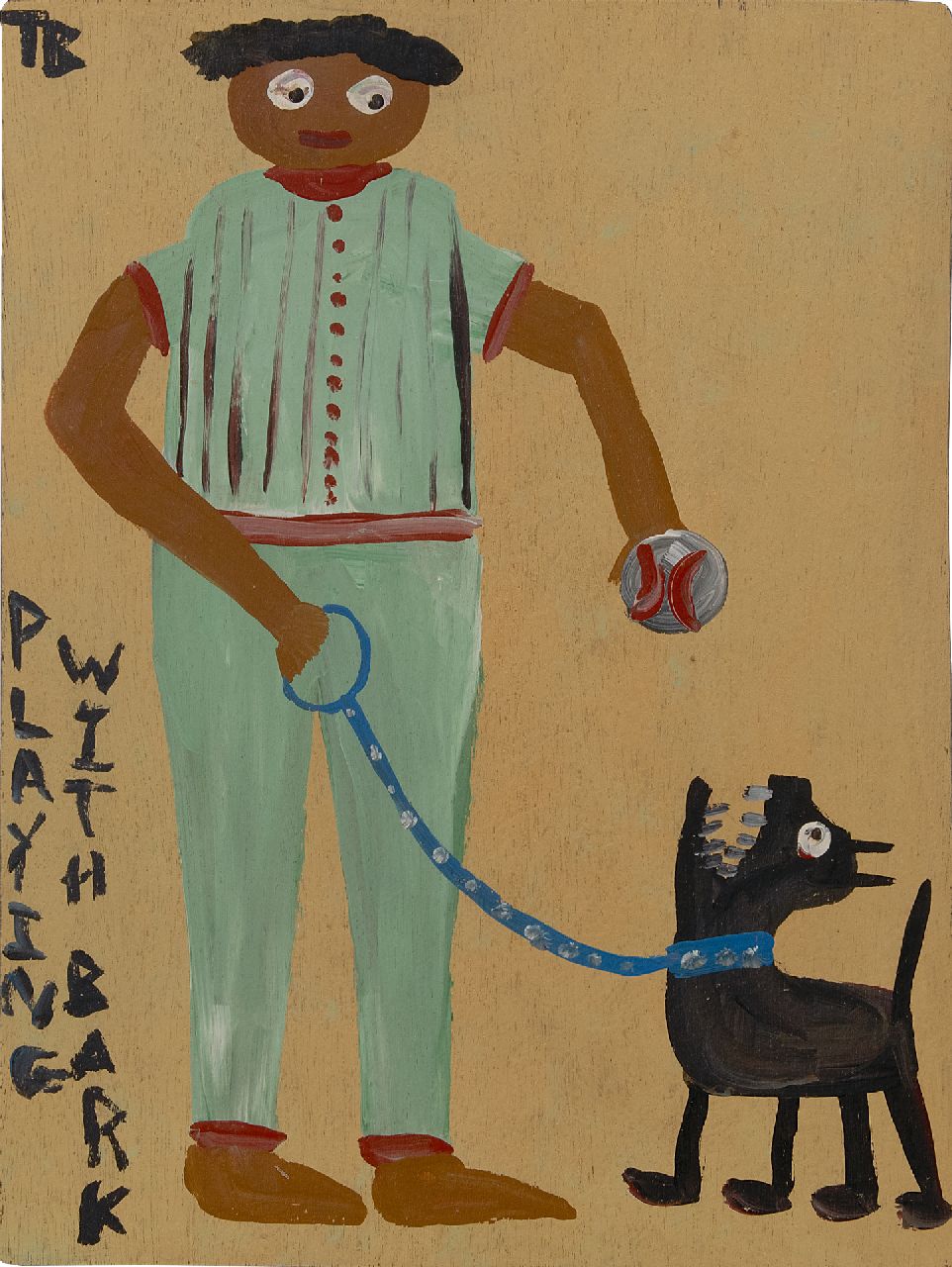 Brown T. | Timothy 'Tim' Brown | Schilderijen te koop aangeboden | Playing with Bark, acryl op paneel 46,0 x 34,5 cm, gesigneerd linksboven en gedateerd 1988 Brown T. | Timothy 'Tim' Brown | Schilderijen te koop aangeboden | Playing with Bark, acryl op paneel 46,0 x 34,5 cm, gesigneerd linksboven en gedateerd 1988