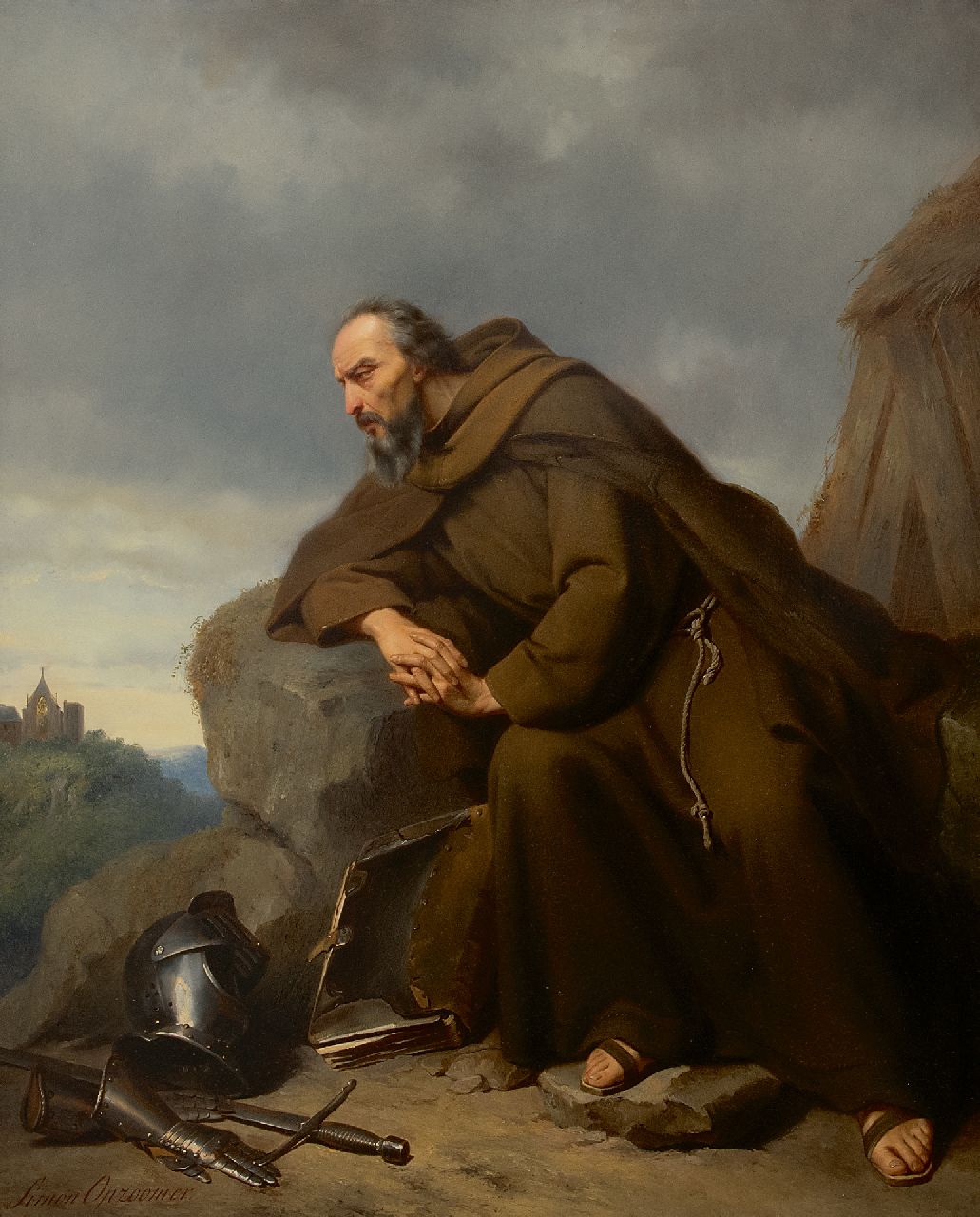 Simon Opzoomer | Peter de Kluizenaar, olieverf op paneel, 72,8 x 60,5 cm, gesigneerd l.o.