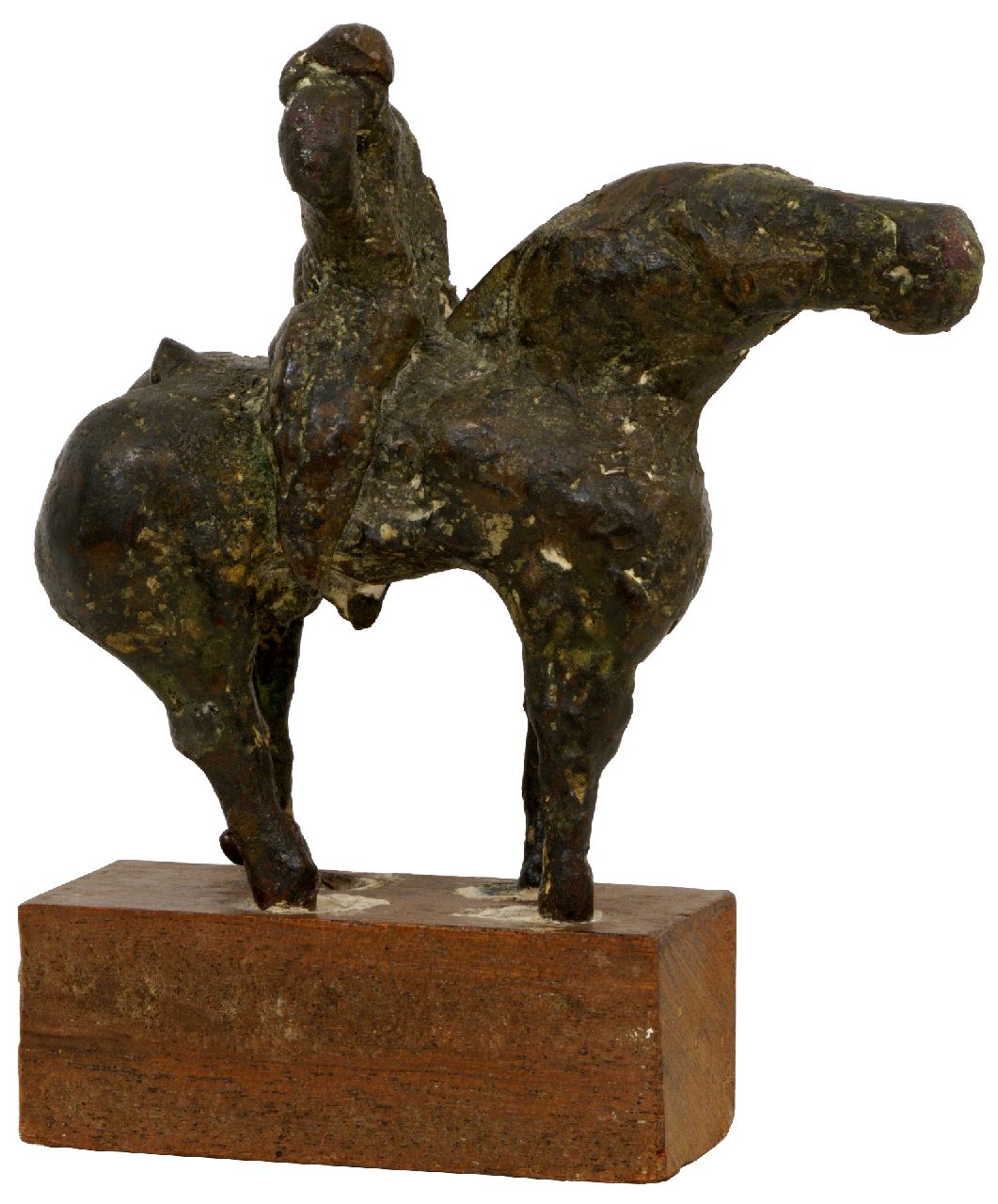 Arthur Spronken | Ruiter te paard, brons, 16,0 x 13,0 cm, gesigneerd op onderzijde en gedateerd 1963