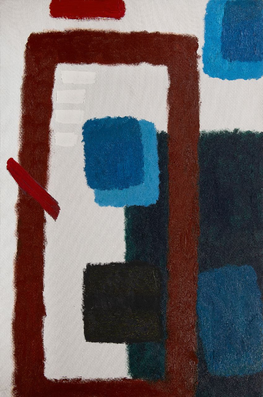 Hussem W.F.K.  | 'Willem' Frans Karel Hussem | Schilderijen te koop aangeboden | Abstracte compositie, olieverf op doek 150,3 x 100,5 cm, te dateren 1962