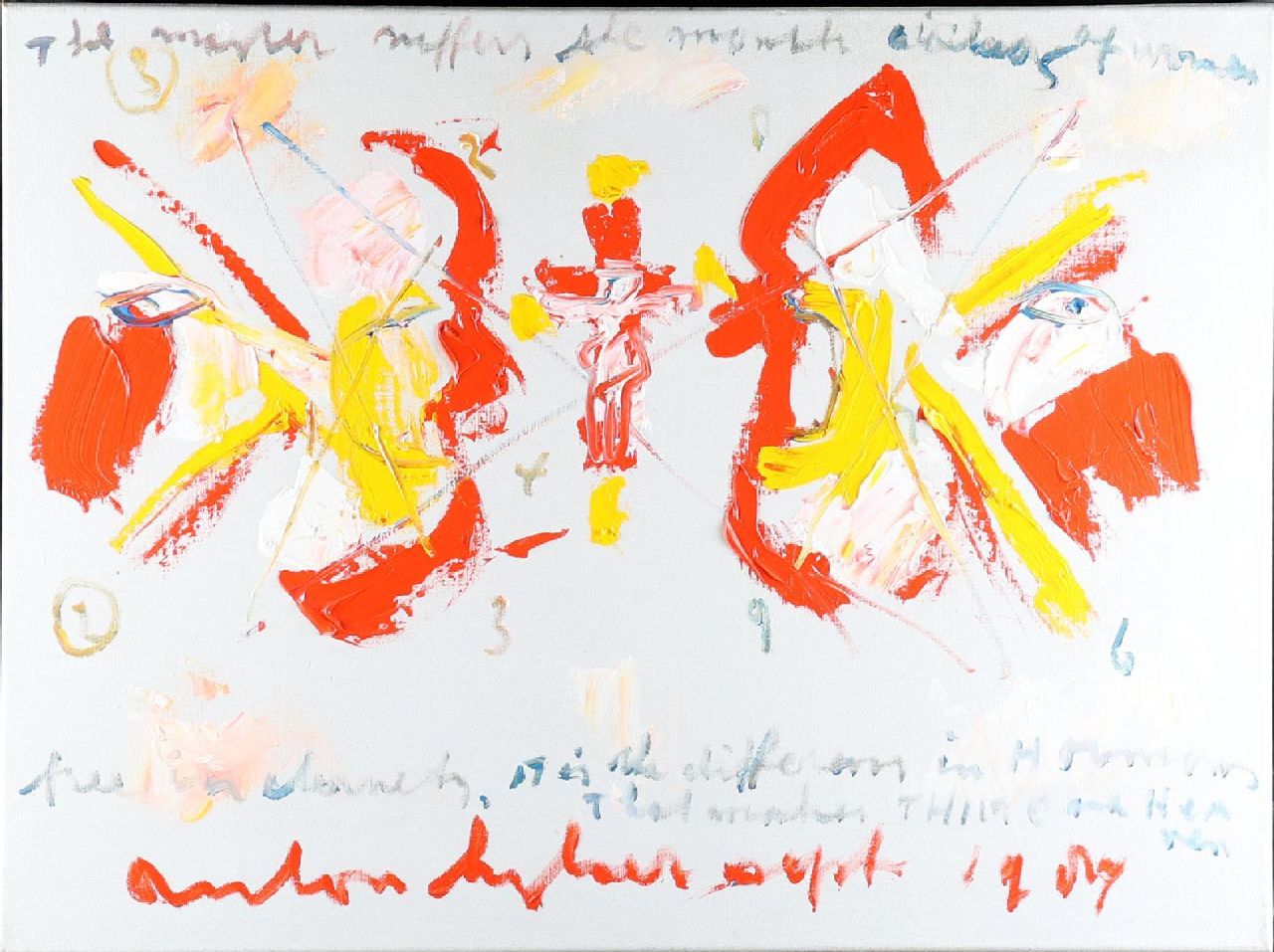 Heyboer A.  | Anton Heyboer | Schilderijen te koop aangeboden | Overleg, acryl op doek 60,0 x 80,2 cm, gesigneerd middenonder en gedateerd 1987