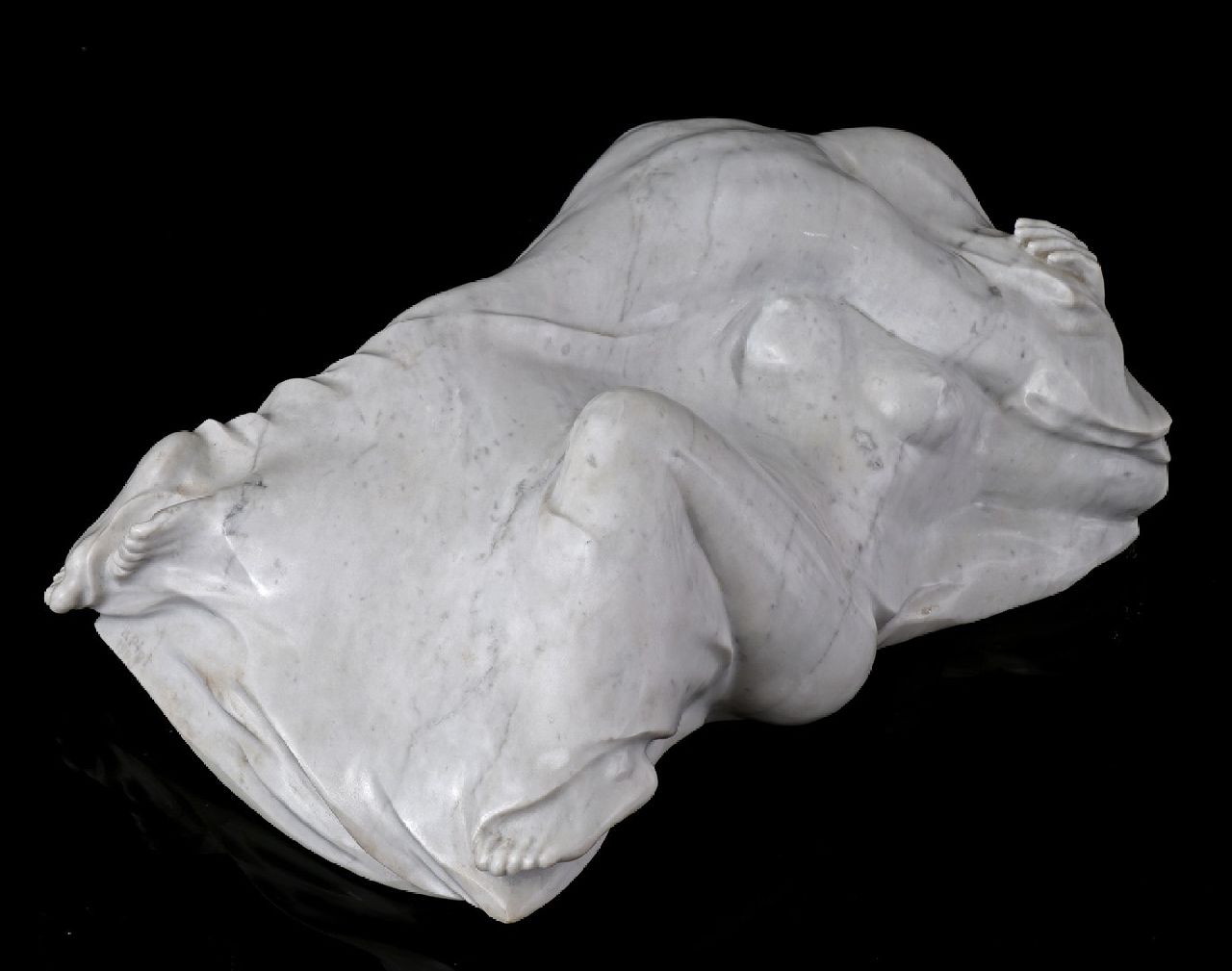 Piotrowski R.  | Ryszard Piotrowski |  te koop aangeboden | Man en vrouw onder de lakens, 48,0 x 31,0 cm, gedateerd 1998