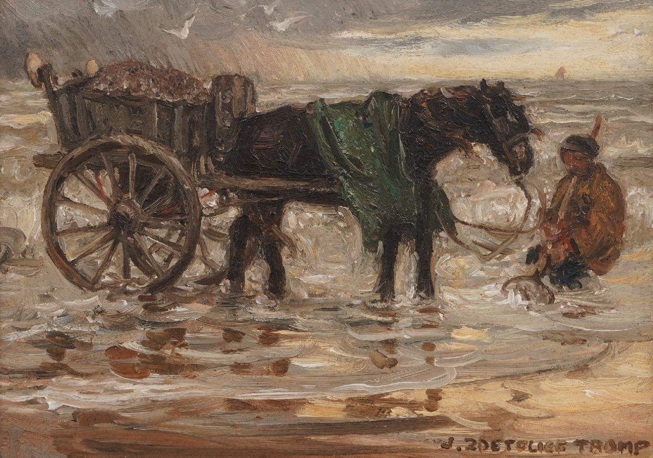 Zoetelief Tromp J. | Johannes 'Jan' Zoetelief Tromp | Schilderijen te koop aangeboden | Schelpenvisser, olieverf op doek 18,0 x 25,8 cm, gesigneerd rechtsonder Zoetelief Tromp J. | Johannes 'Jan' Zoetelief Tromp | Schilderijen te koop aangeboden | Schelpenvisser, olieverf op doek 18,0 x 25,8 cm, gesigneerd rechtsonder