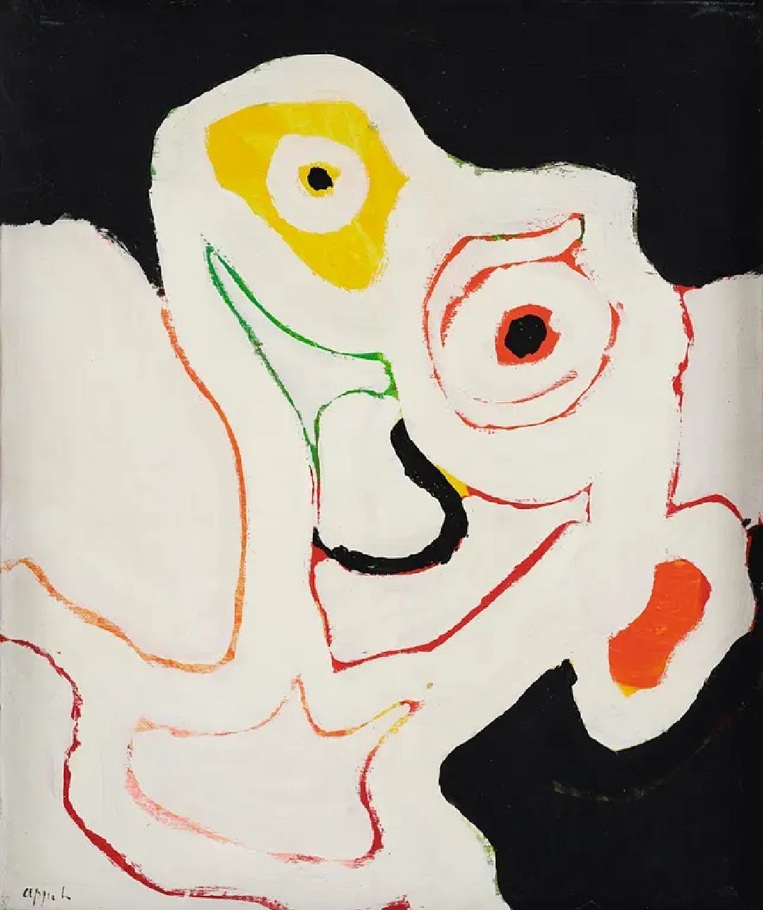 Appel C.K.  | Christiaan 'Karel' Appel | Schilderijen te koop aangeboden | Zonder tite, olieverf op doek 65,0 x 54,0 cm, gesigneerd linksonder