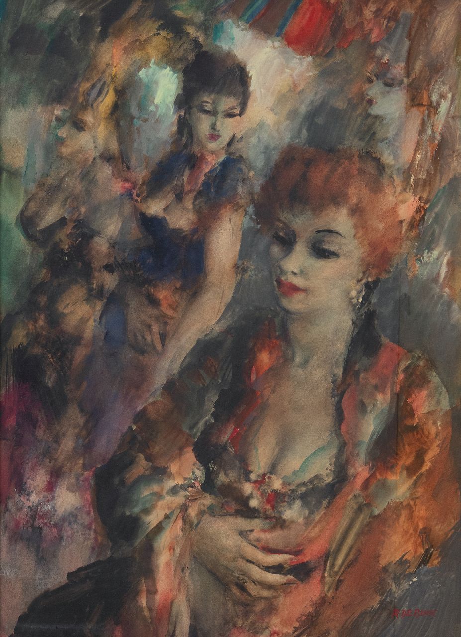 Buck R. de | Raphaël de Buck | te koop aangeboden | Twee dames, 50,0 x 68,0 cm, gesigneerd rechtsonder Buck R. de | Raphaël de Buck | te koop aangeboden | Twee dames, 50,0 x 68,0 cm, gesigneerd rechtsonder