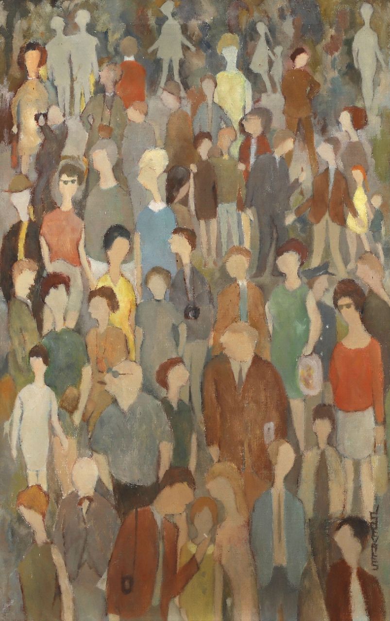 Vries J. de | Jannes de Vries | Schilderijen te koop aangeboden | Excursie, olieverf op doek 65,0 x 40,0 cm, gesigneerd rechtsonder