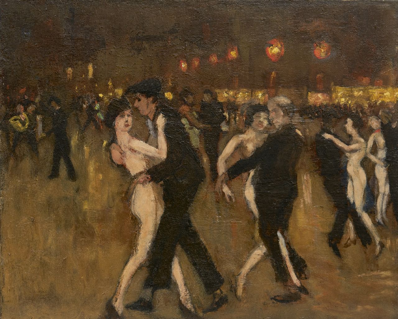 Mackenzie M.H. | Marie Henri Mackenzie | Schilderijen te koop aangeboden | Naaktbal Moulin Rouge, olieverf op doek 40,3 x 50,5 cm, gesigneerd op spieraam Mackenzie M.H. | Marie Henri Mackenzie | Schilderijen te koop aangeboden | Naaktbal Moulin Rouge, olieverf op doek 40,3 x 50,5 cm, gesigneerd op spieraam