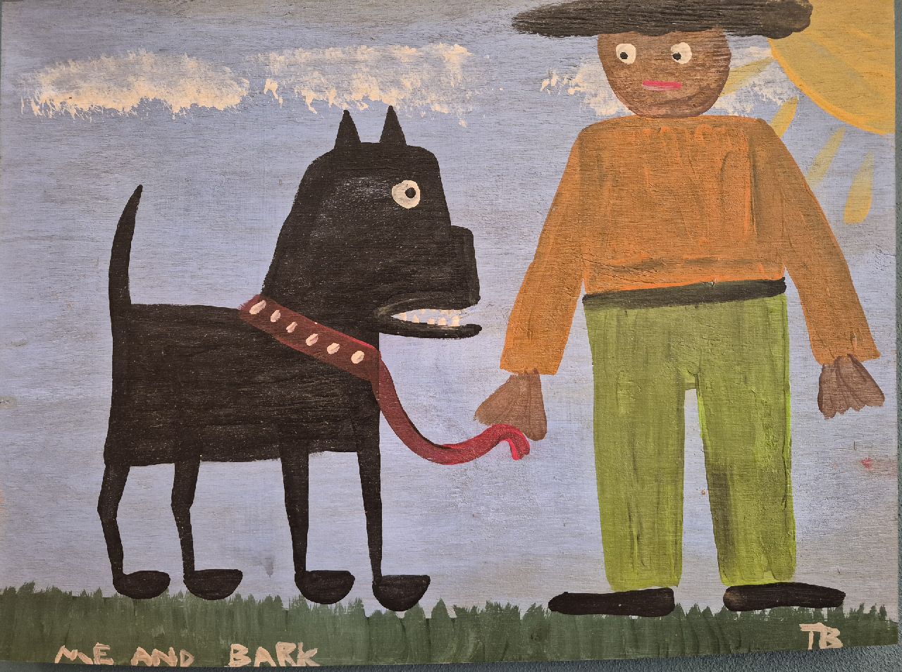 Brown T.  | Timothy 'Tim' Brown | Schilderijen te koop aangeboden | Me and bark, olieverf op paneel 34,3 x 45,5 cm, gesigneerd rechtsonder