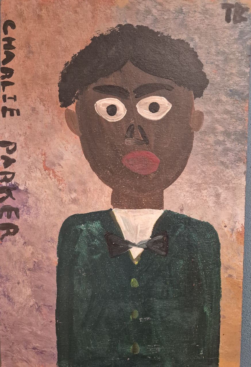 Brown T.  | Timothy 'Tim' Brown | Schilderijen te koop aangeboden | Charlie Parker, olieverf op paneel 46,0 x 30,5 cm, gesigneerd rechtsboven en verkocht