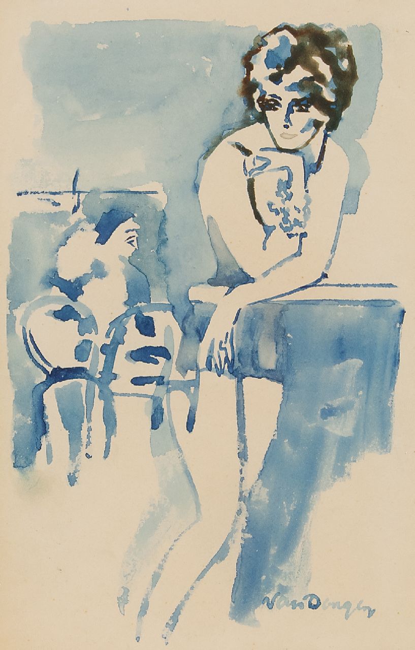 Dongen C.T.M. van | Cornelis Theodorus Maria 'Kees' van Dongen | Aquarellen en tekeningen te koop aangeboden | Baigneuse à Deauville, aquarel op papier 25,0 x 16,0 cm, gesigneerd rechtsonder en te dateren jaren 20 Dongen C.T.M. van | Cornelis Theodorus Maria 'Kees' van Dongen | Aquarellen en tekeningen te koop aangeboden | Baigneuse à Deauville, aquarel op papier 25,0 x 16,0 cm, gesigneerd rechtsonder en te dateren jaren 20