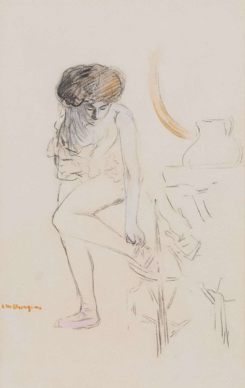 Dongen C.T.M. van | Cornelis Theodorus Maria 'Kees' van Dongen | Aquarellen en tekeningen te koop aangeboden | Ballerina, krijt en aquarel op papier 49,0 x 31,0 cm, gesigneerd linksonder en te dateren ca. 1903 Dongen C.T.M. van | Cornelis Theodorus Maria 'Kees' van Dongen | Aquarellen en tekeningen te koop aangeboden | Ballerina, krijt en aquarel op papier 49,0 x 31,0 cm, gesigneerd linksonder en te dateren ca. 1903