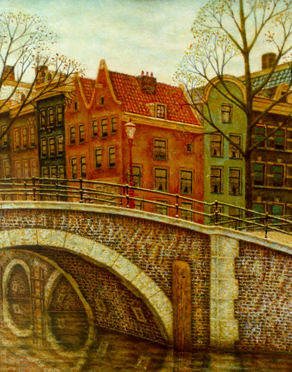 Meijer S.  | Salomon 'Sal' Meijer, Amsterdamse gracht, olieverf op doek 39,0 x 31,7 cm, gesigneerd rechtsonder