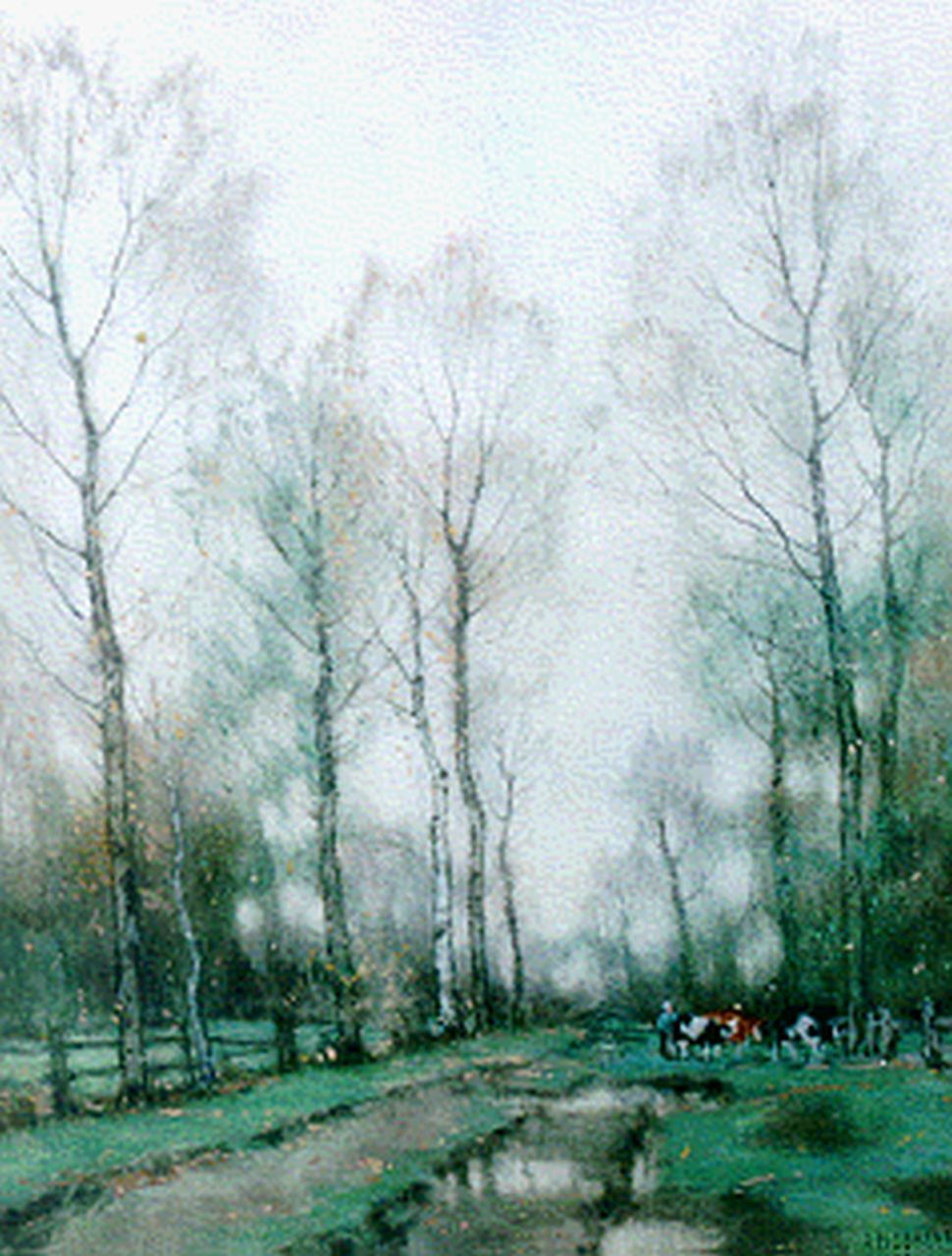Gorter A.M.  | 'Arnold' Marc Gorter, Twents landschap, aquarel op papier 55,0 x 42,0 cm, gesigneerd rechtsonder