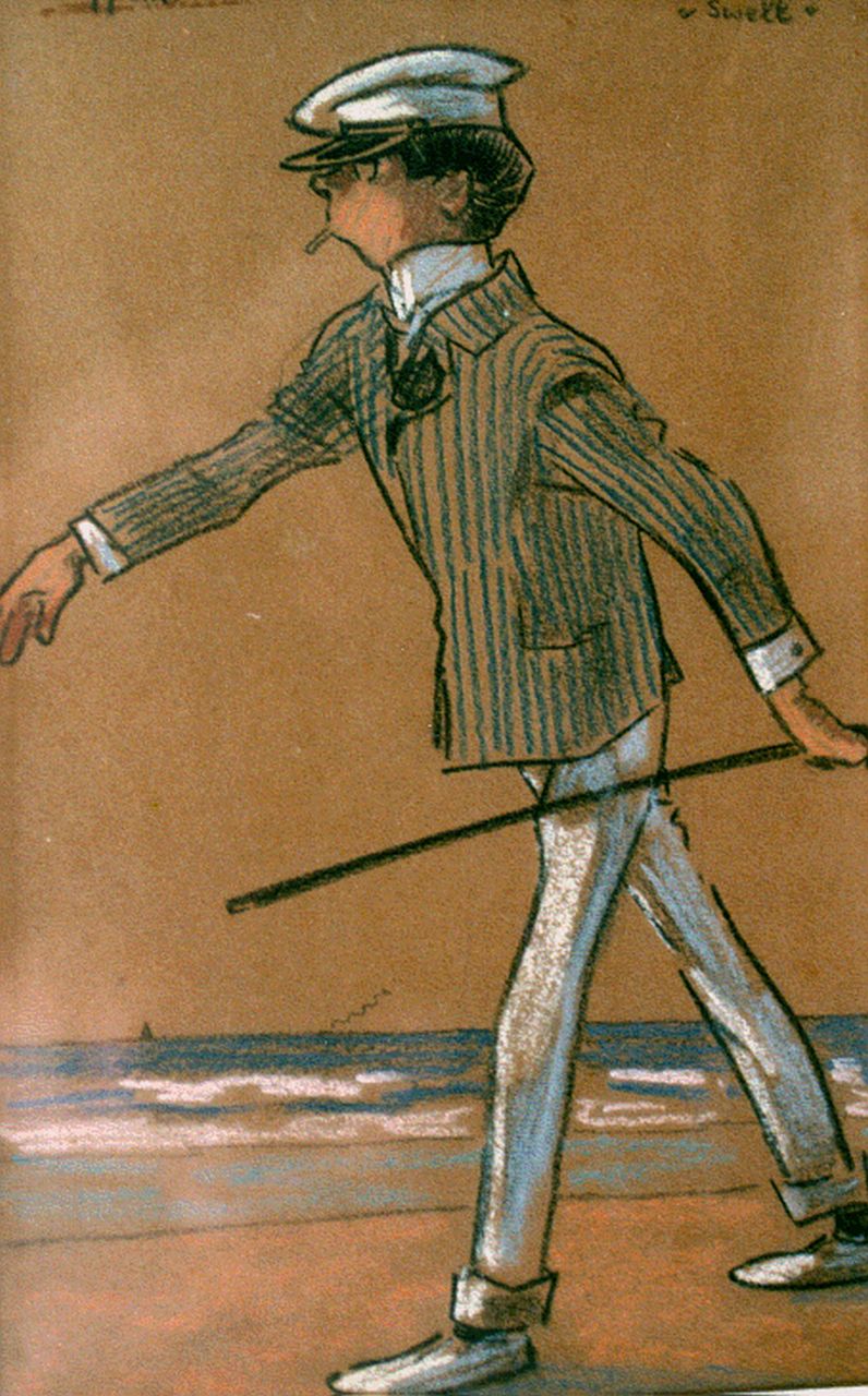 Sluiter J.W.  | Jan Willem 'Willy' Sluiter, Swell, pastel op papier 23,0 x 16,0 cm, gesigneerd linksboven