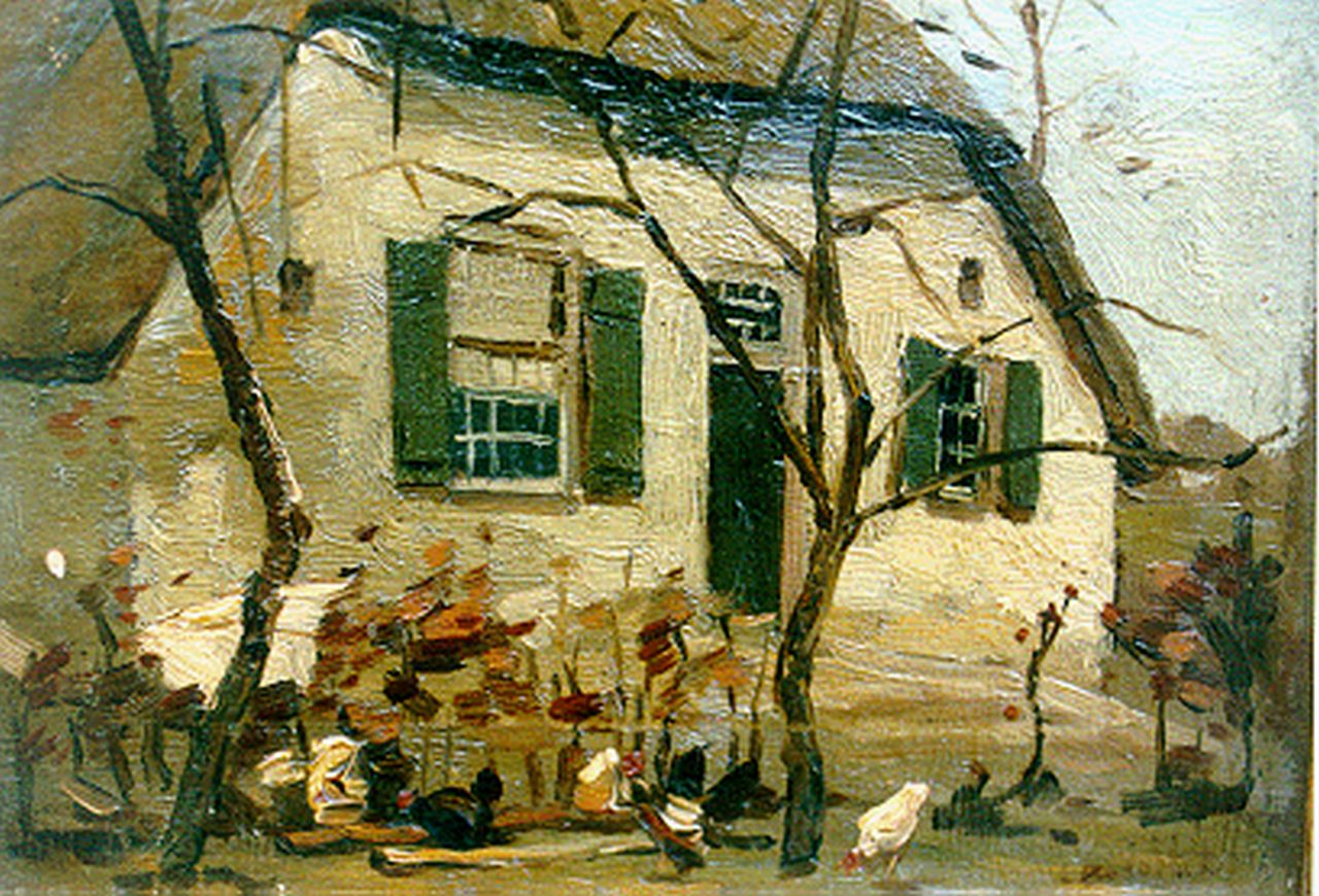 Bobeldijk F.  | Felicien Bobeldijk, Boerderij, 18,0 x 22,6 cm, gesigneerd rechtsonder