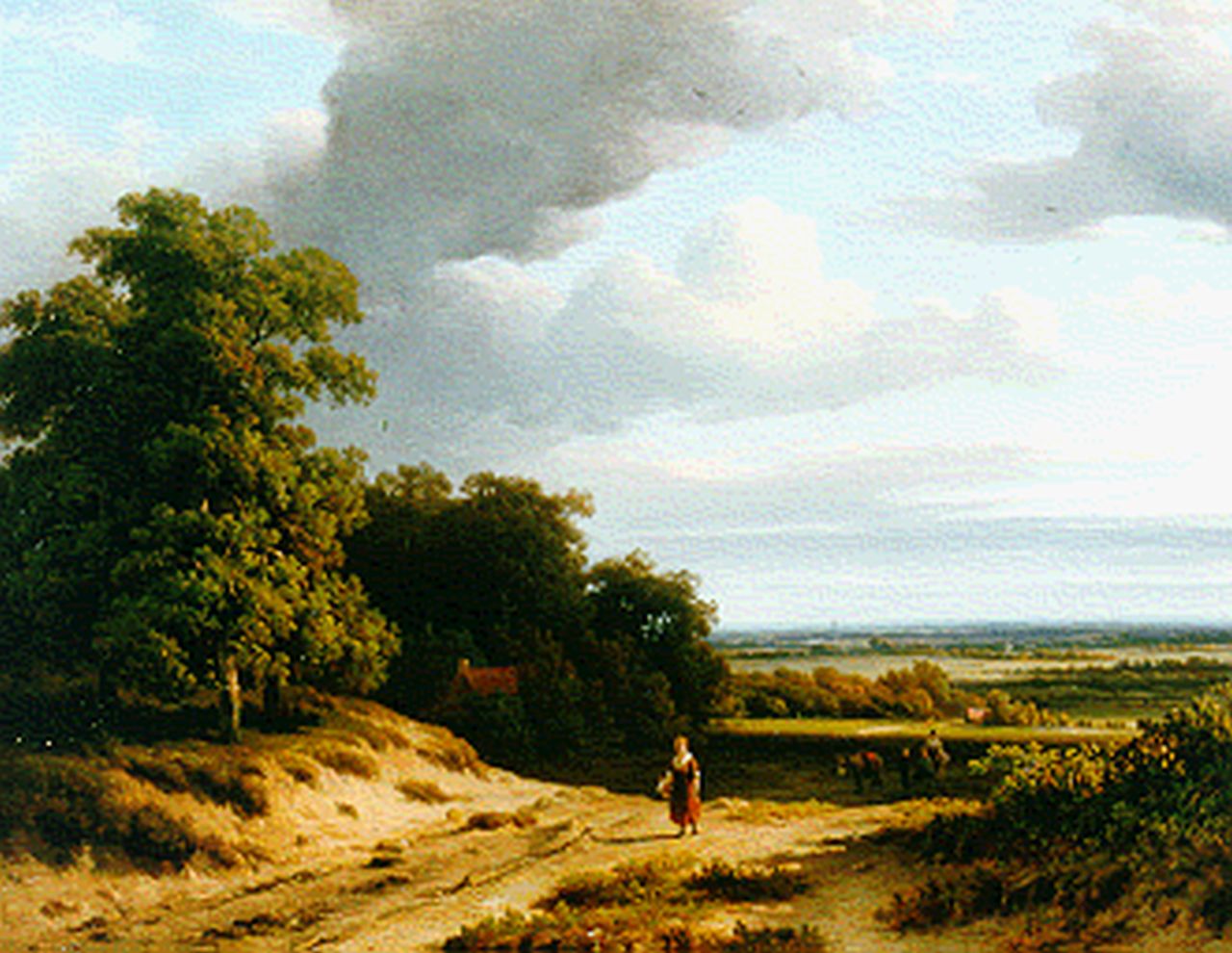 Roth G.A.  | George Andries Roth, Landschap bij Arnhem, olieverf op paneel 30,9 x 39,5 cm, gesigneerd rechtsonder