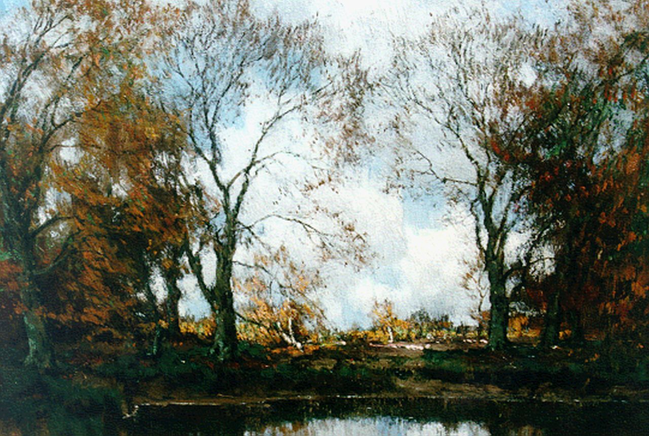 Gorter A.M.  | 'Arnold' Marc Gorter, Beeklandschap in de herfst, olieverf op doek 32,0 x 42,5 cm, gesigneerd rechtsonder