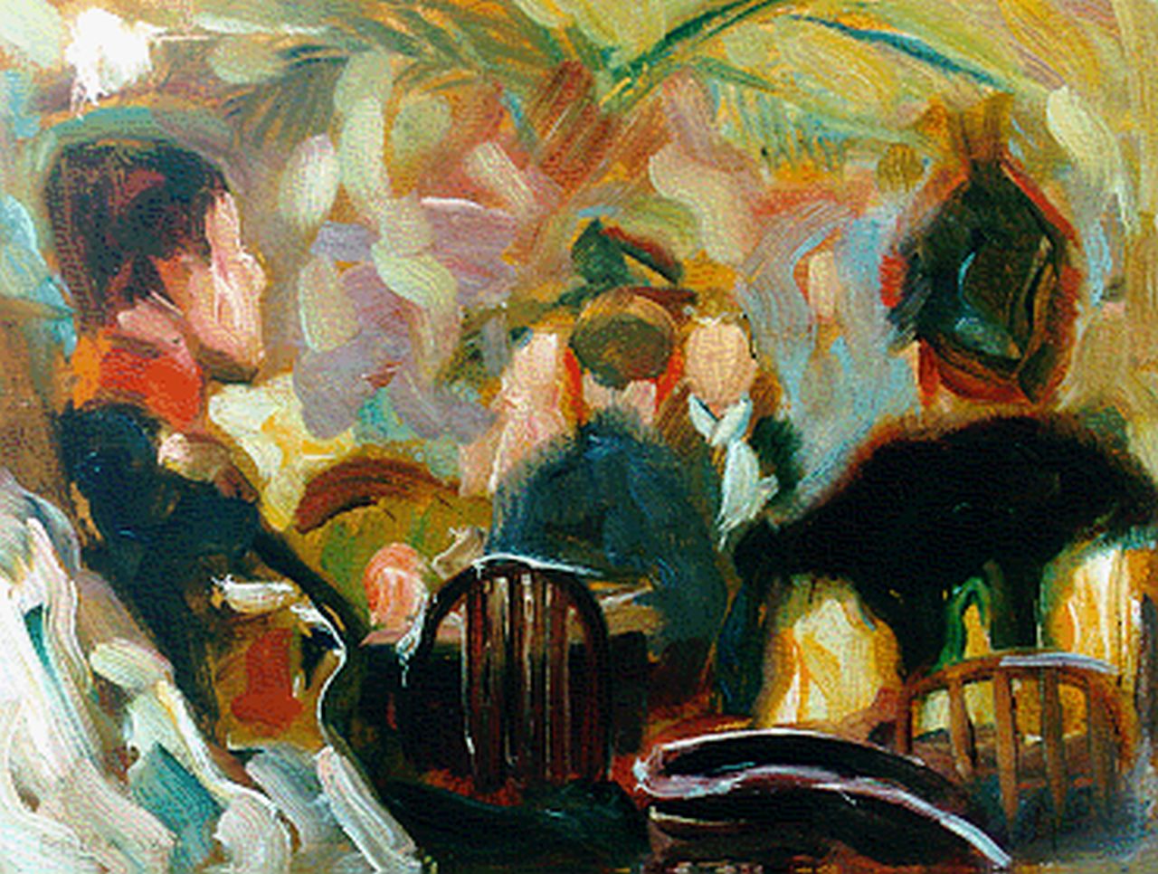 Orlowsky H.O.  | Hans Otto Orlowsky, Restaurant scène, 19,0 x 25,0 cm, gesigneerd linksonder
