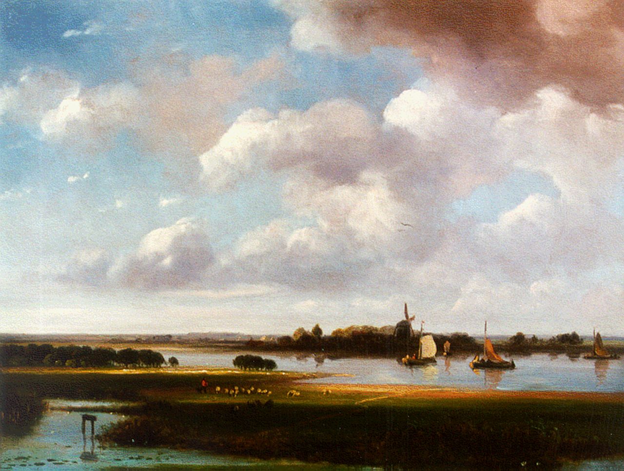 Roosenboom N.J.  | Nicolaas Johannes Roosenboom, Riviergezicht, olieverf op paneel 25,9 x 34,2 cm, gesigneerd rechtsonder
