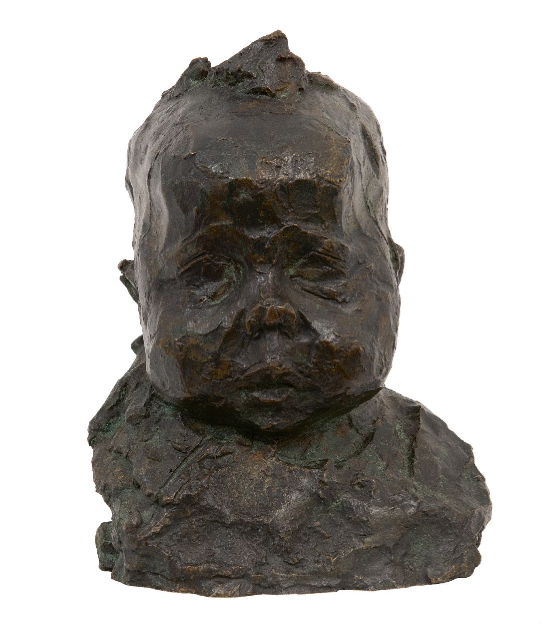 Zijl L.  | Lambertus Zijl | Beelden en objecten te koop aangeboden | Babykopje (Nita Zijl), brons 21,0 cm, gesigneerd op achterzijde met initialen en gedateerd juni '93