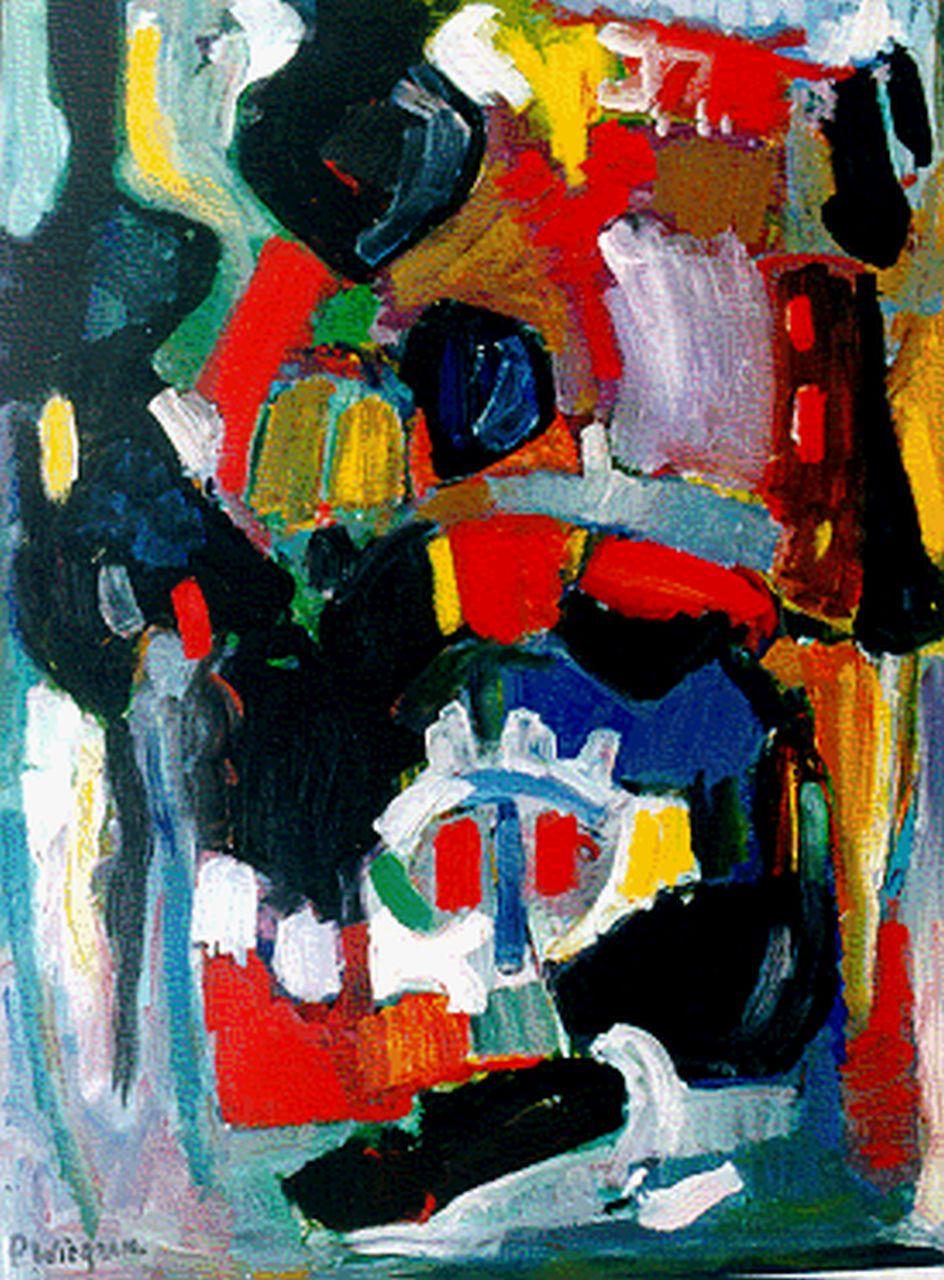 Wiegman P.J.M.  | Petrus Jacobus Maria 'Piet' Wiegman, Zonder titel, 80,0 x 60,5 cm, gesigneerd linksonder