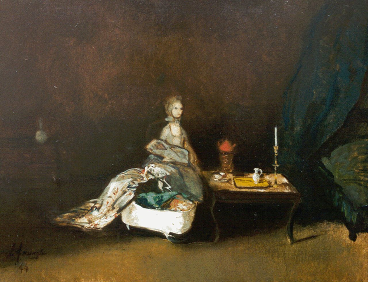 Ansingh M.E.G.  | Maria Elisabeth Georgina 'Lizzy' Ansingh, Moederschap, olieverf op doek 50,0 x 65,7 cm, gesigneerd linksonder en gedateerd '44
