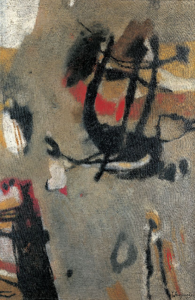Wagemaker A.B.  | Adriaan Barend 'Jaap' Wagemaker, Vallende vogel, olieverf op doek 98,5 x 65,1 cm, gesigneerd rechtsonder en gedateerd '55