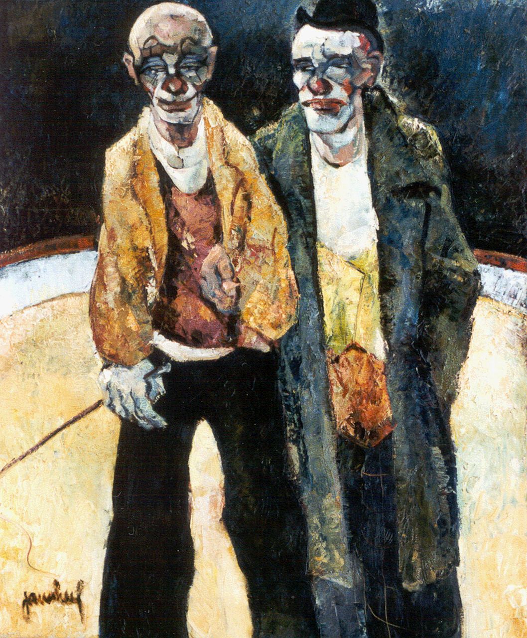 Heel J.J. van | Johannes Jacobus 'Jan' van Heel, Twee clowns, olieverf op doek 60,3 x 50,5 cm, gesigneerd linksonder