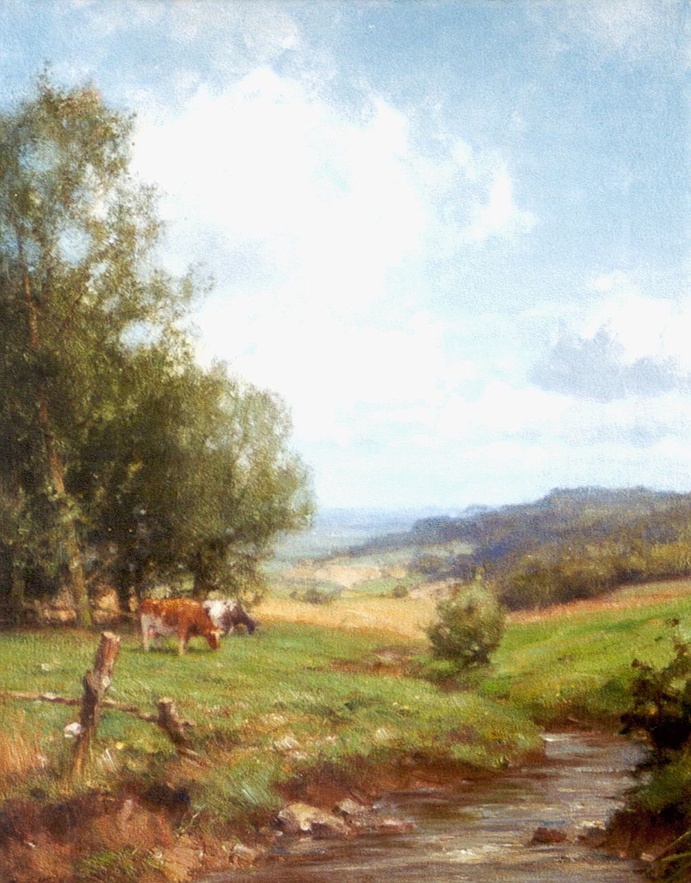 Holtrup J.  | Jan Holtrup, Panorama bij Epen, Zuid-Limburg, olieverf op doek 49,8 x 39,8 cm, gesigneerd linksonder