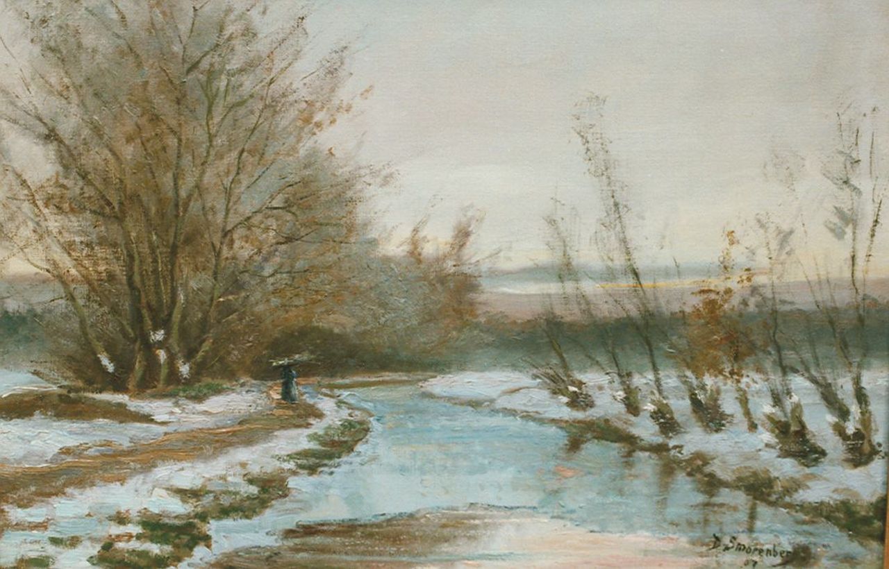 Smorenberg D.  | Dirk Smorenberg, Vaart in de winter, olieverf op doek 40,5 x 60,5 cm, gesigneerd rechtsonder en gedateerd '07