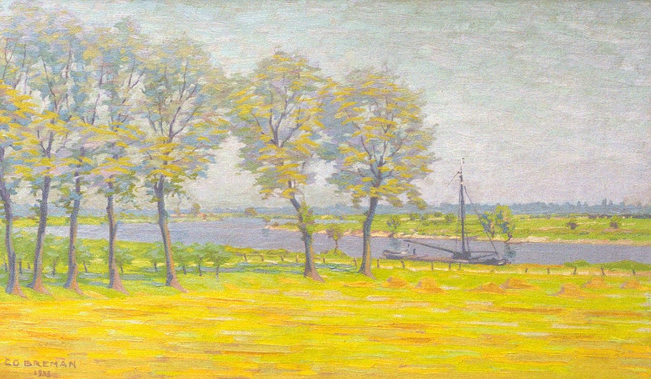 Breman A.J. | Ahazueros Jacobus 'Co' Breman, Hooimaand (aan de IJssel), olieverf op doek 41,4 x 70,6 cm, gesigneerd linksonder en gedateerd 1933 Breman A.J. | Ahazueros Jacobus 'Co' Breman, Hooimaand (aan de IJssel), olieverf op doek 41,4 x 70,6 cm, gesigneerd linksonder en gedateerd 1933