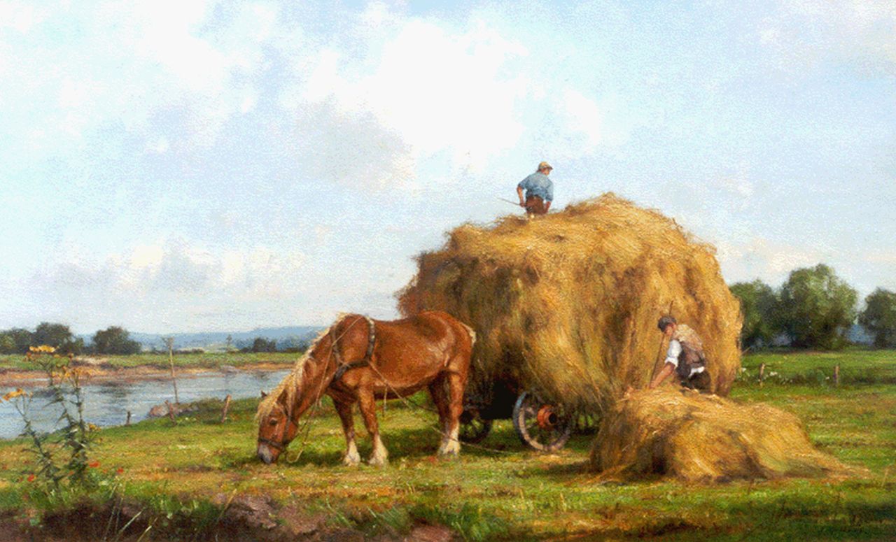 Holtrup J.  | Jan Holtrup, Hooioogst aan de IJssel, olieverf op doek 50,0 x 80,3 cm, gesigneerd rechtsonder